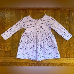 Hanna Andersson Purple Bow Cotton Twirl Play Dress Size 90 cm or 3T